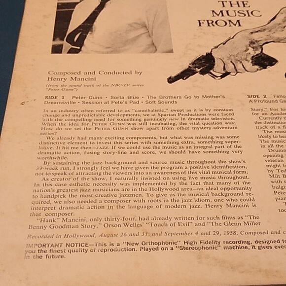 Peter Gunn Vinyl Record - Picture 4 of 10